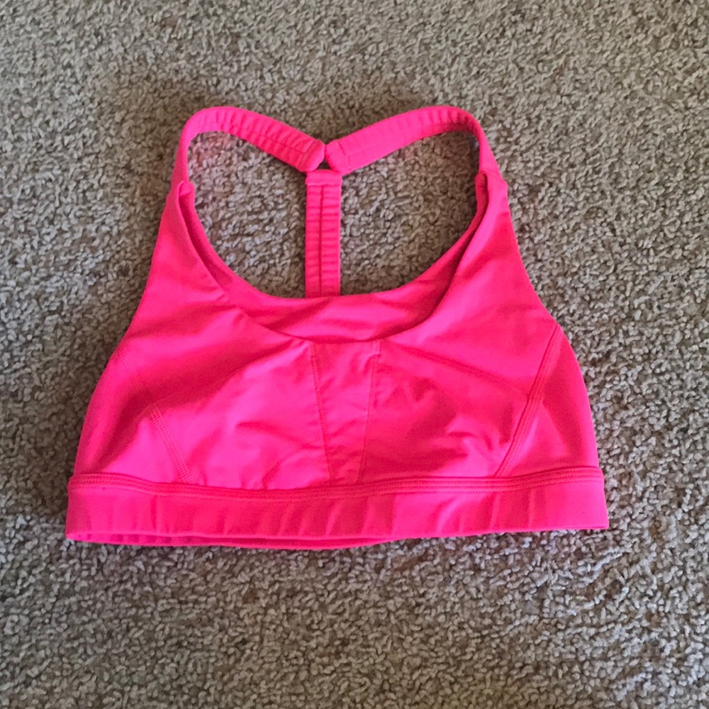 Hot pink lululemon sports bra